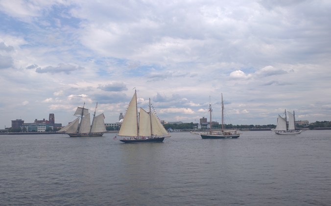 Tall ships on the Delaware